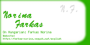 norina farkas business card
